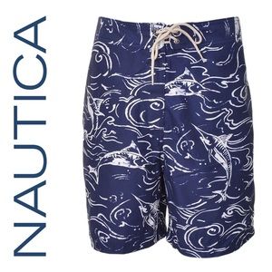 Nautica Mens Marlin Print Board-shorts